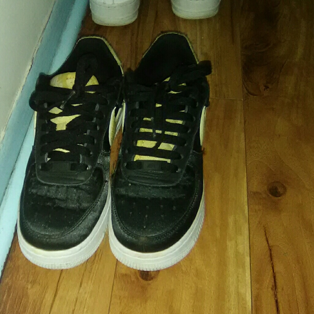 Small gold and black Air Force Ones
